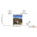 Quadratischer Magnet mit Kaiserburg Nürnberg