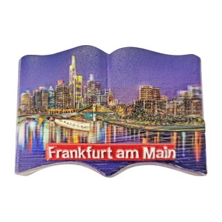 Polyresin Magnet Kühlschrankmagnet Frankfurt am Main Buch Optik