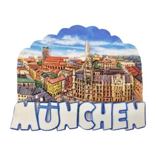 München Magnet Altstadt Panorama mit Frauenkirche und Marienplatz