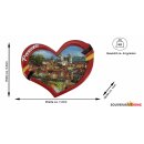 Magnet Herzmotiv mit Altstadt Panorama und Domansicht