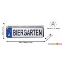 Schild Biergarten Austria 26 x 7 cm