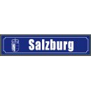 Blechschild Metall - Salzburg 46 x 10 cm