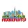 Frankfurt Polyresin Magnet Skyline Handmade Rot