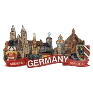 Nürnberg Magnet Altstadt und Wahrzeichen Darstellung