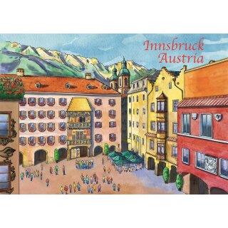 Fotomagnet Foto Magnet Kühlschrankmagnet -  Innsbruck Bemalt