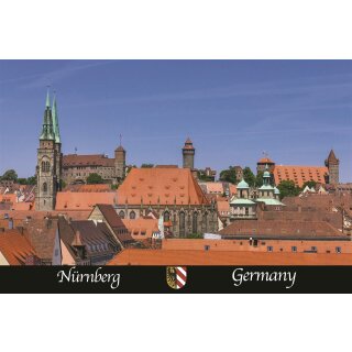 Fotomagnet Foto Magnet Kühlschrankmagnet - Nürnberg blick von der Burg