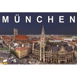 Fotomagnet Foto Magnet Kühlschrankmagnet -  München bei Nacht