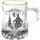 6er pack Schnapsglas 30ml Bierkrug Goldrand Schwarz Weiß