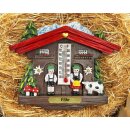 Kühlschrankmagnet Alpen Kuckucksuhr Magnet  Wetterhaus Thermometer Deko - Föhr