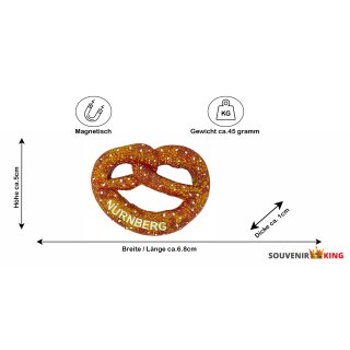 Kühlschrankmagnet Magnet Polyresin Breze Brezel - Nürnberg