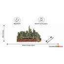 Premium Massiv Metall Magnet Frankfurt am Main Skyline
