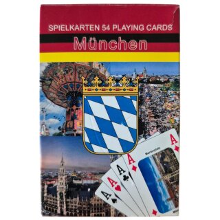 54 Blatt Spielkarten Deutschland Souvenir Pokerkarten Skartkarten Brd Germany München