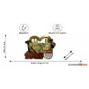 Metallmagnet Köln Herz Katze - gold glänzend