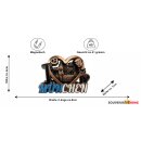 Metallmagnet München Herz Katze Breze Bier bronze