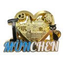 München Kühlschrankmagnet Metallmagnet Herz...