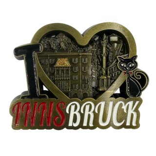 Metall Magnet Innsbruck Herz gold