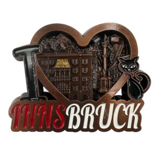 Metall Magnet Innsbruck Herz bronze