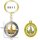 Schlüsselanhänger München Oval Gold Silber
