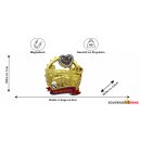 Metall magnet München Lebkuchenherz Bretze Bier - gold glänzend