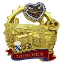 München Metallmagnet Bierkrug Brezel Bayern...