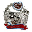 München Metallmagnet Bierkrug Brezel Bayern...