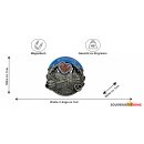 Metallmagnet München Lebkuchenherz Breze Bier silber