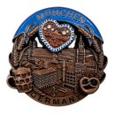Metallmagnet München Lebkuchenherz Breze Bier bronze