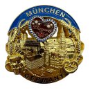München Metallmagnet Bierkrug Brezel Herz Bayern -...
