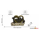 Metall Magnet Frankfurt Herz - gold