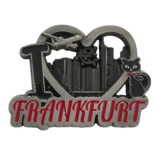 Metall Magnet Frankfurt Herz - silber