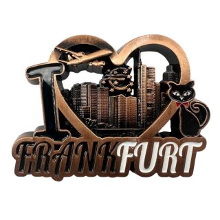 Metall Magnet Frankfurt Herz - bronze