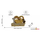 Metall Magnet Frankfurt Herz - gold glänzend