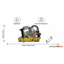 Metall Magnet Frankfurt Herz - silber glänzend