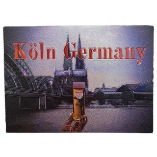 Folien Magnet Köln Fotomagnet Rhein Glitzer