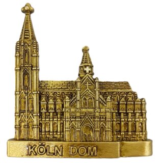 Magnet Köln Dom Polyresin Gold