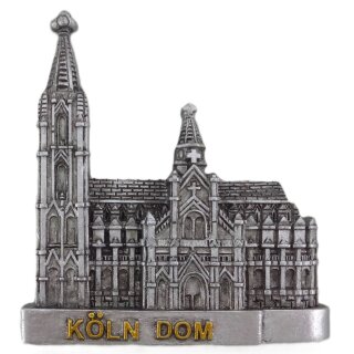 Magnet Köln Dom Polyresin Silber