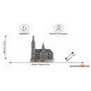 Magnet Köln Dom Polyresin Silber