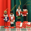 Nussknacker Christbaumschmuck 4er Set bunt in Box 13cm mit Aufhänger