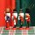 Nussknacker Christbaumschmuck 4er Set bunt in Box 13cm mit Aufhänger