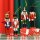 Nussknacker Christbaumschmuck 4er Set bunt in Box 13cm mit Aufhänger