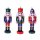 Nussknacker Christbaumschmuck 3er Set grün, rot, blau in Box 13cm mit Aufhänger