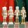 Nussknacker Christbaumschmuck 4er Set weiß in Box 13cm mit Aufhänger