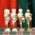 Nussknacker Christbaumschmuck 4er Set weiß in Box 13cm mit Aufhänger