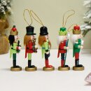 Nussknacker Christbaumschmuck 5er Set bunt in Box 13cm mit Aufhänger