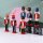 Nussknacker Christbaumschmuck 6er Set bunt in Box 13cm mit Aufhänger