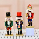 Nussknacker Nutcracker Weihnachtsdeko 3er Set bunt in Box 15cm zum stehen