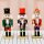 Nussknacker Nutcracker Weihnachtsdeko 3er Set bunt in Box 15cm zum stehen