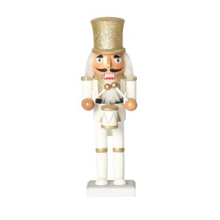 Premium Nussknacker Nutcracker Einzeln Verpackt in Box Sichtfenster Weiß 25cm