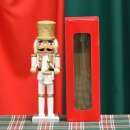 Premium Nussknacker Nutcracker Einzeln Verpackt in Box Sichtfenster Weiß 25cm