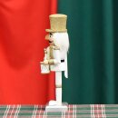 Premium Nussknacker Nutcracker Einzeln Verpackt in Box Sichtfenster Weiß 25cm